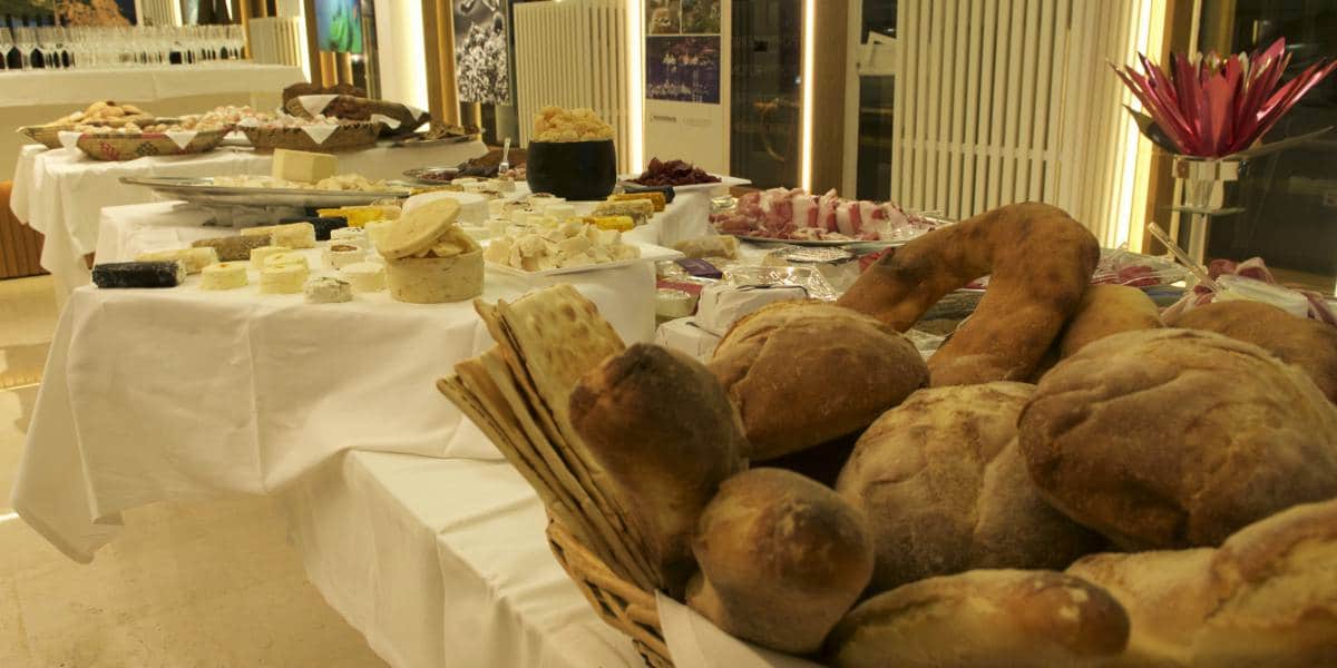 buffet with typical Sardinian products